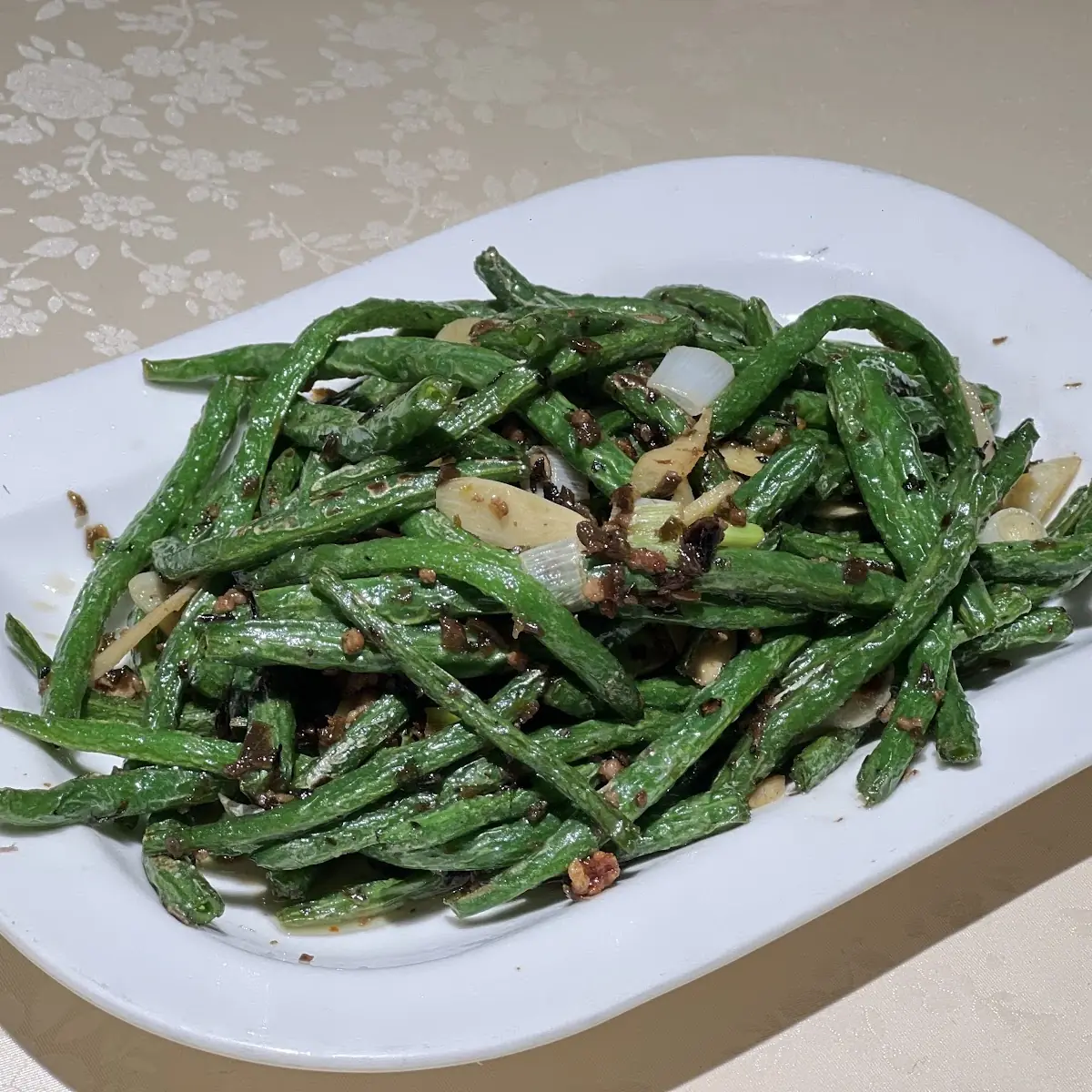 干煸四季豆 dry stir-fried green beans